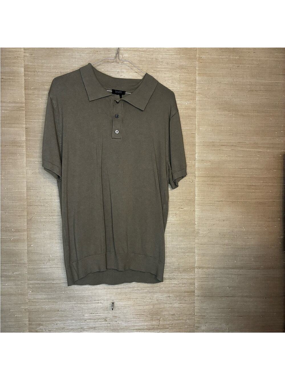 Truth Green Blouse Classic Knit Short Sleeve